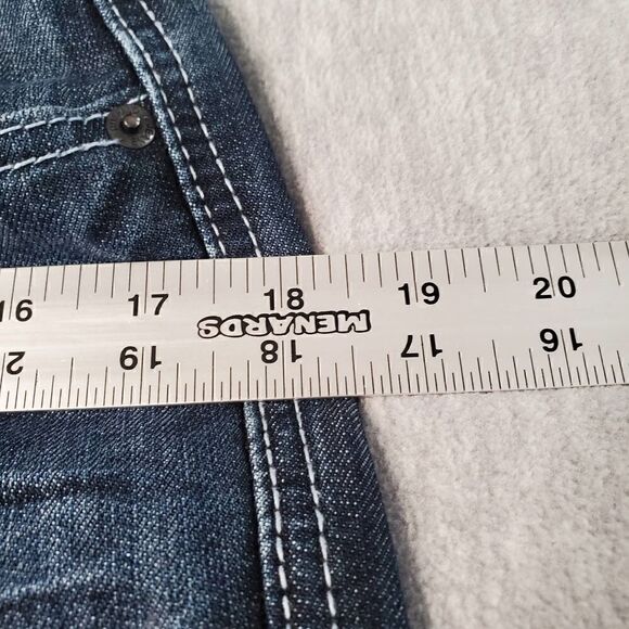 Buffalo Jeans Mens 30x27 Blue Dark Wash Straight Leg Denim - Picture 3 of 8